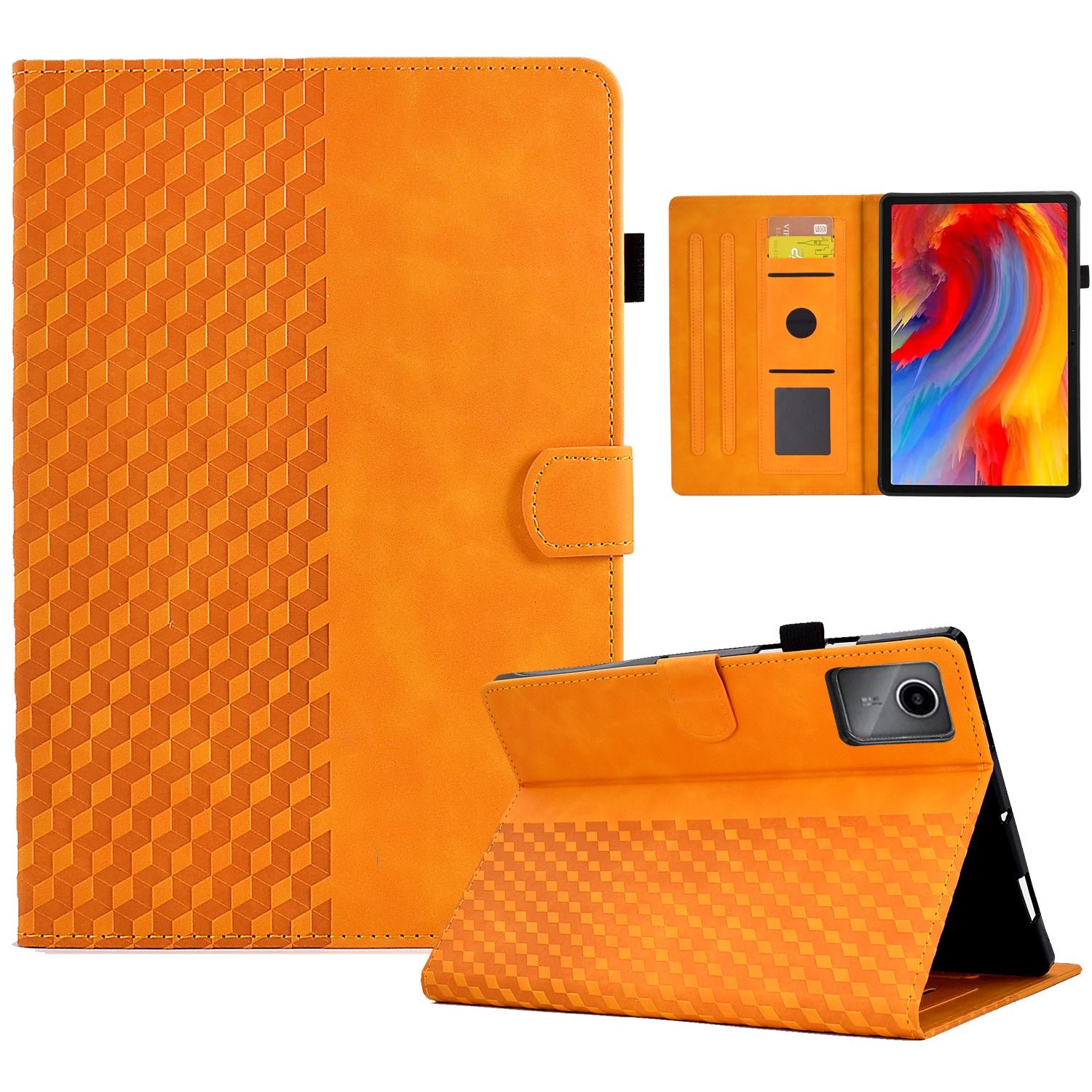 A5 For Lenovo Tab M11 / Xiaoxin Pad 11 2024 Case Block Pattern Imprinted Auto Wake / Sleep Tablet Cover A5 For Lenovo Tab M11 / Xiaoxin Pad 11 2024 Case Block Pattern Imprinted Auto Wake / Sleep Tablet Cover